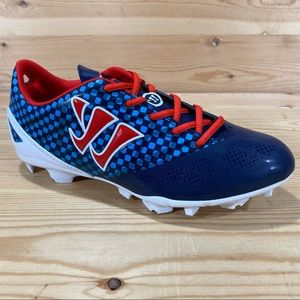 NIB Warrior Gambler Soccer Lacrosse Field Hockey Cleat Youth Size 3.5 Navy/Red